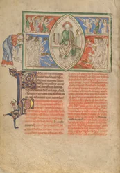 Die vierundzwanzig Ältesten huldigen dem Thron Gottes